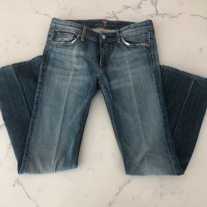 7 for All Mankind Jeans Bootcut Medium Wash Blue Denim Low Rise